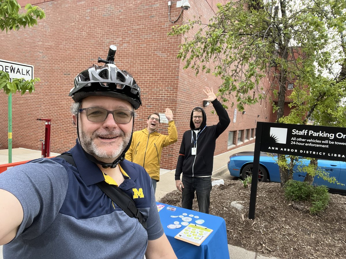 Bike to Wherever day 2024 in Ann Arbor #MyA2Commute @aadl