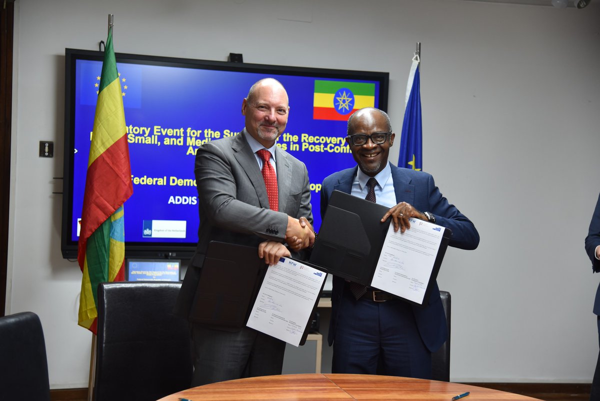 EU and #Ethiopia sign a 2.2B Birr worth program to support MSEs in post-conflict areas in northern 🇪🇹 fanabc.com/english/eu-eth…