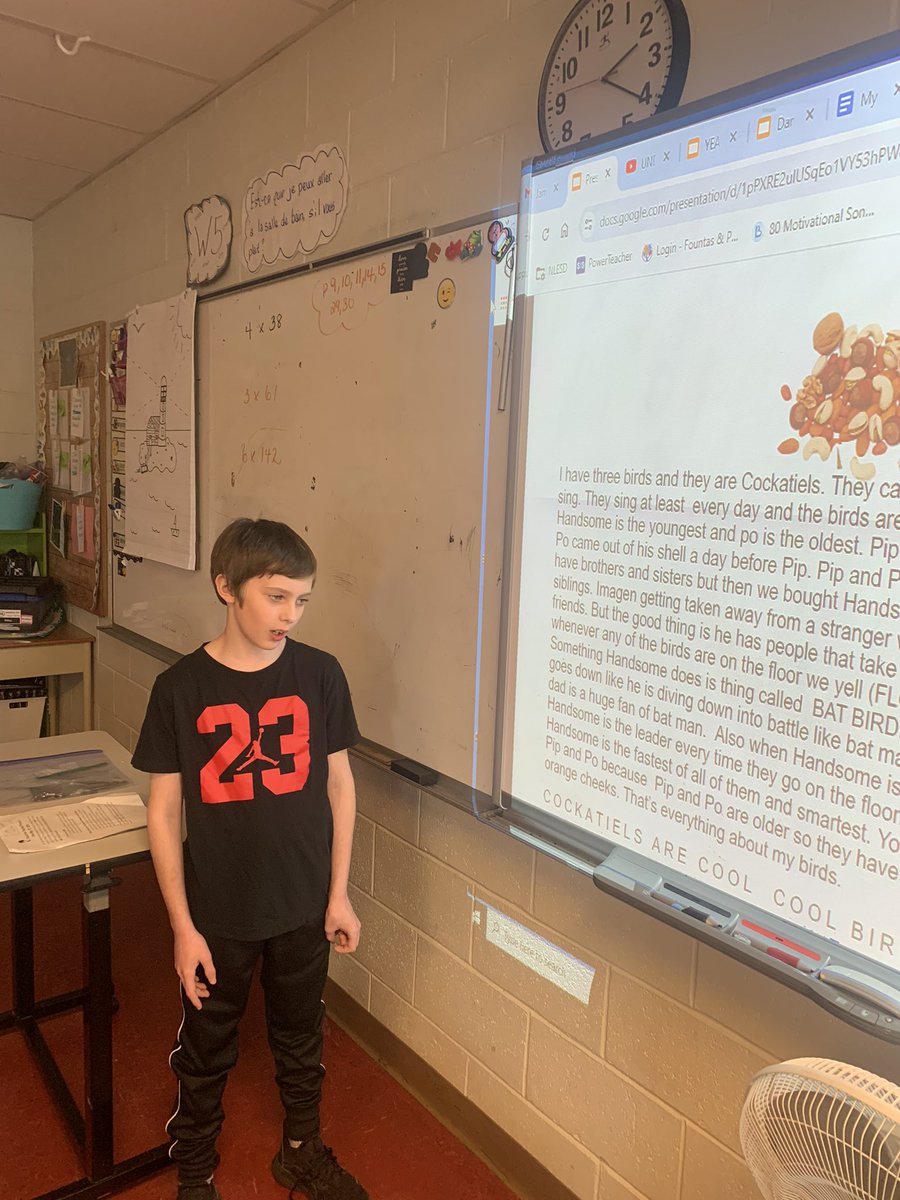 Teach the Teacher day has started in grade four. Wow!