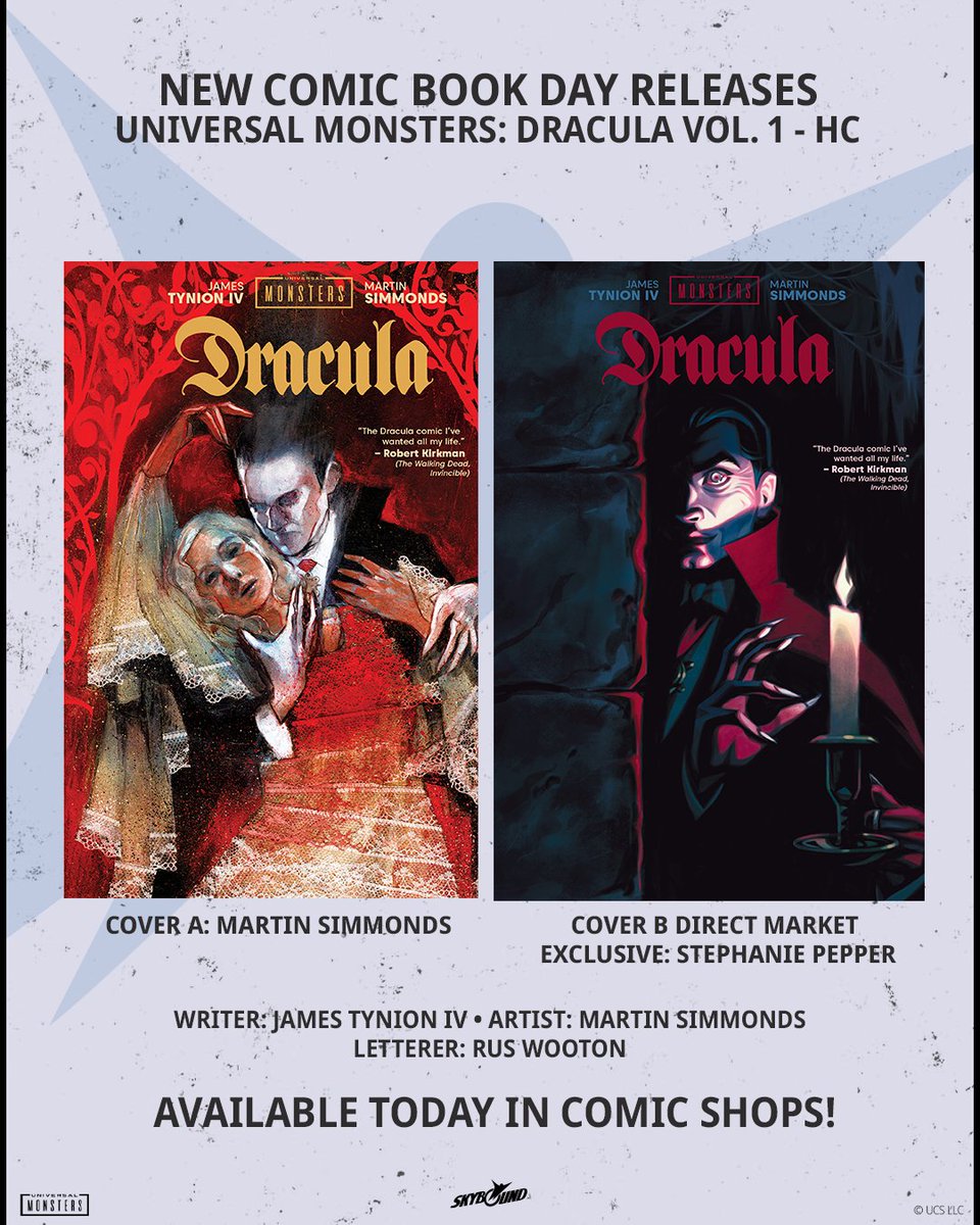 You can own the blood-curdling shrieks that are encapsulated in @jamesthefourth & @martin_simmonds' Universal Monsters: Dracula, out in hardcover for #NCBD today