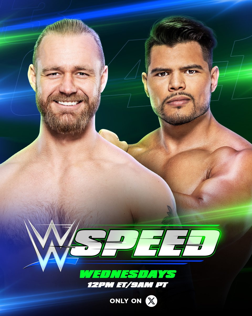 The #WWESpeed No. 1 Contenders Tournament continues TODAY! Tyler Bate and @humberto_wwe will face off to advance for the right to challenge #WWESpeed Champion @KingRicochet. 🏆 12pm ET / 9am PT exclusively on @X