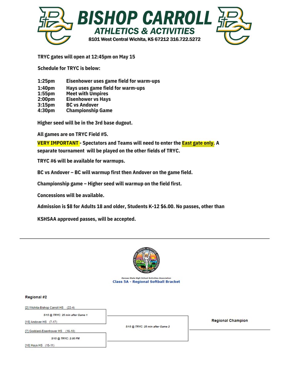 EHSSoftball2's tweet photo. Your Tigers head off to Regionals at TRYC today! See all the details below ๐๐
๐ TRYC - Twin Rivers Youth Complex
โฐ 2pm Start
๐ซ See below
๐บ Game Changer Eisenhower Varsity Tigers & YouTube: EHSTigerSoftball
GO TIGERS! ๐พ #esotr https://t.co/JnM4PqxMOB