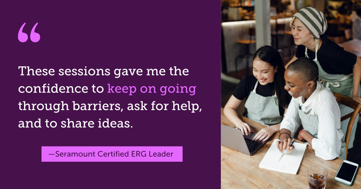 The reviews are pouring in for #Seramount's #EmployeeResourceGroup Leader Certification! 🌟 Enroll now and unlock your organization's full potential: bit.ly/3Q14Yw8 #ERGLeadership #ERGLeaderCertification #DigitalLearning #HR #talent