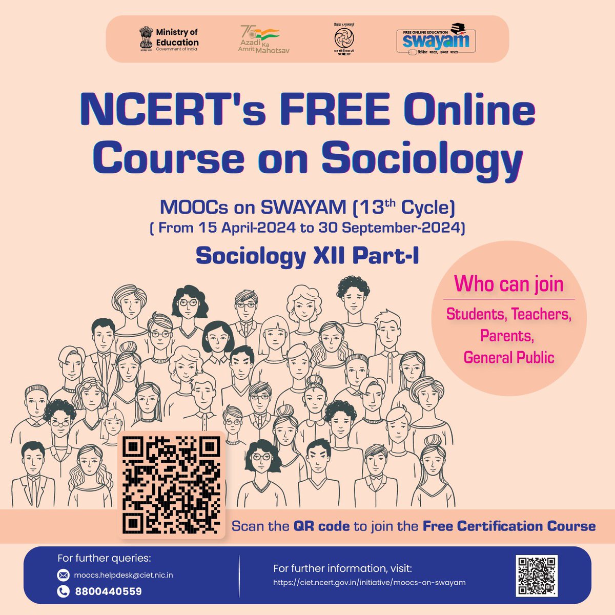 #FREE Online Sociology Course by NCERT on the SWAYAM portal.
Dive into the mesmerizing complexities of human society, where every thread helps weave a captivating tapestry! Unravel the intricacies of social dynamics, institutions, and cultural interplay. Join the enlightening
