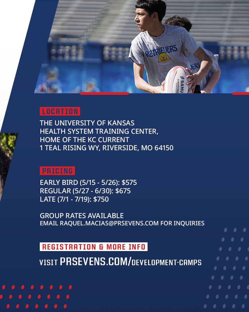 🗓 MARK YOUR CALENDARS 🗓

This summer we’re hosting a multi-day camp in Kansas City for both aspiring players seeking skill advancement and newcomers eager to explore rugby 🏉

Unleash your potential with exclusive developmental opportunities while learning from elite coaches⚡️