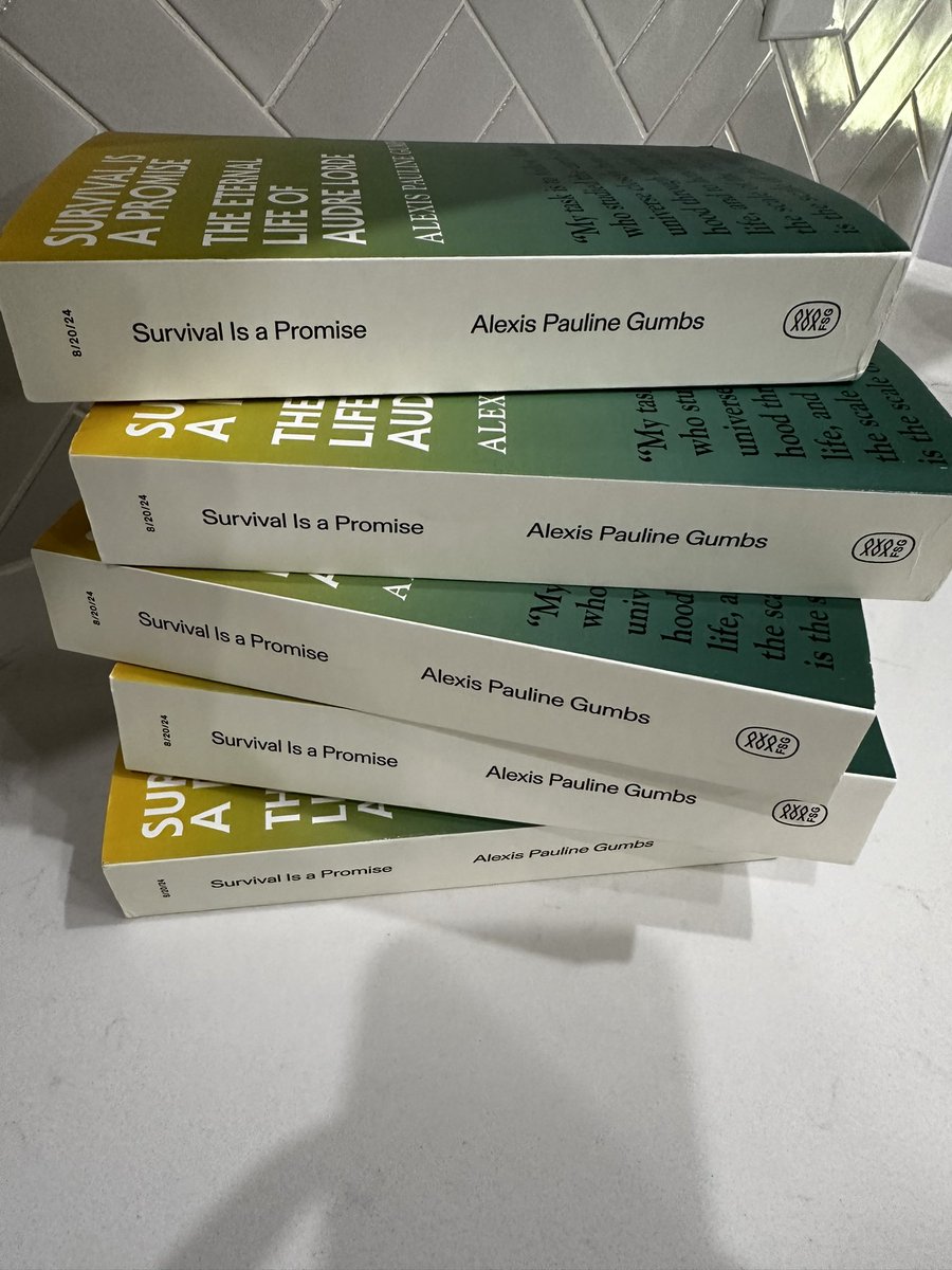 POV: You didn’t realize how long your own book was until the galleys arrived. Thank you Audre Lorde. We need you NOW. Survival is a Promise: The Eternal Life of Audre Lorde. Soon come. August 20th 2024. #nottherealcover us.macmillan.com/books/97803746…