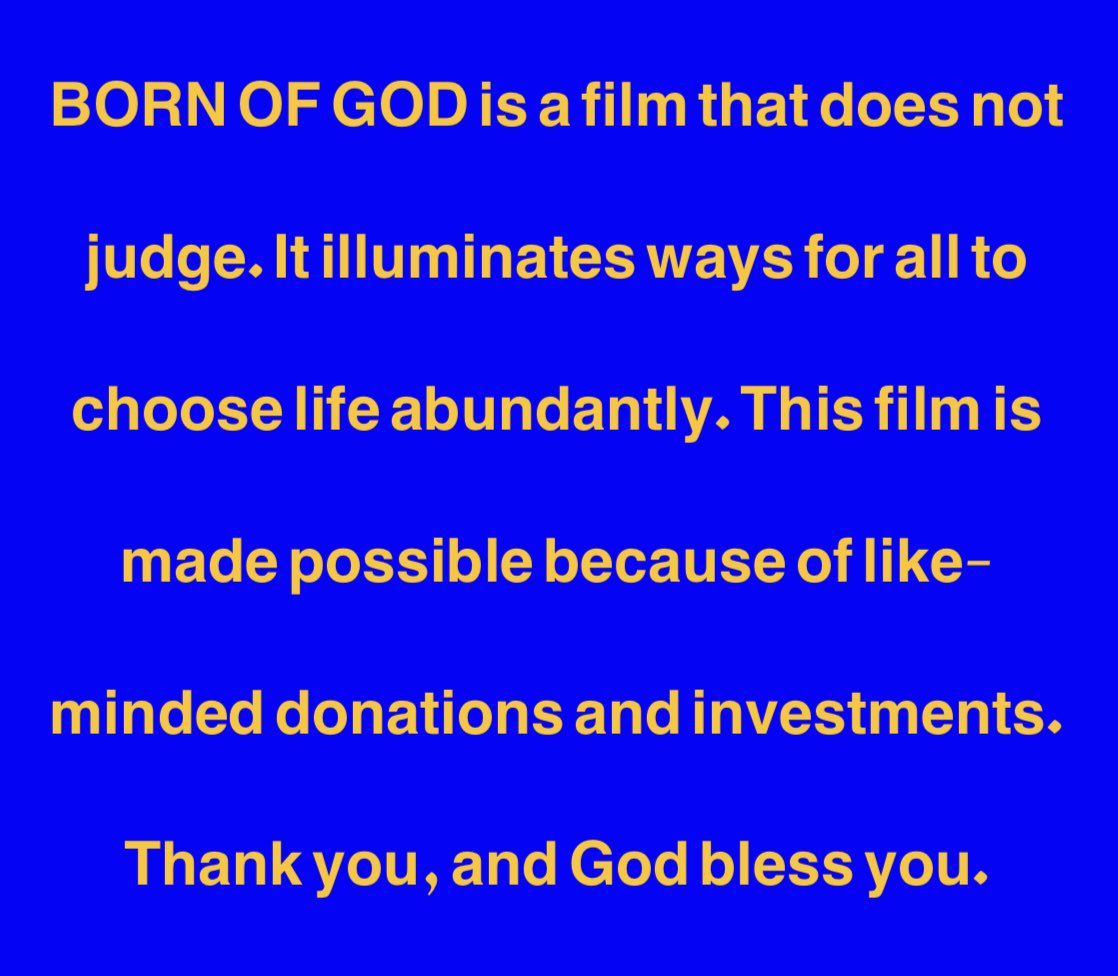 BORN OF GOD can stop suicides worldwide.
#supportindiefilm #suicideprevention #suicide #suicideawareness #22aday #stopsuicide #godsplan #donate #globalimpact #impactinvestment #impactinvestors #invest #taxshelter #globalsales #highroi #savelives #contactus #chooselife #sharepost