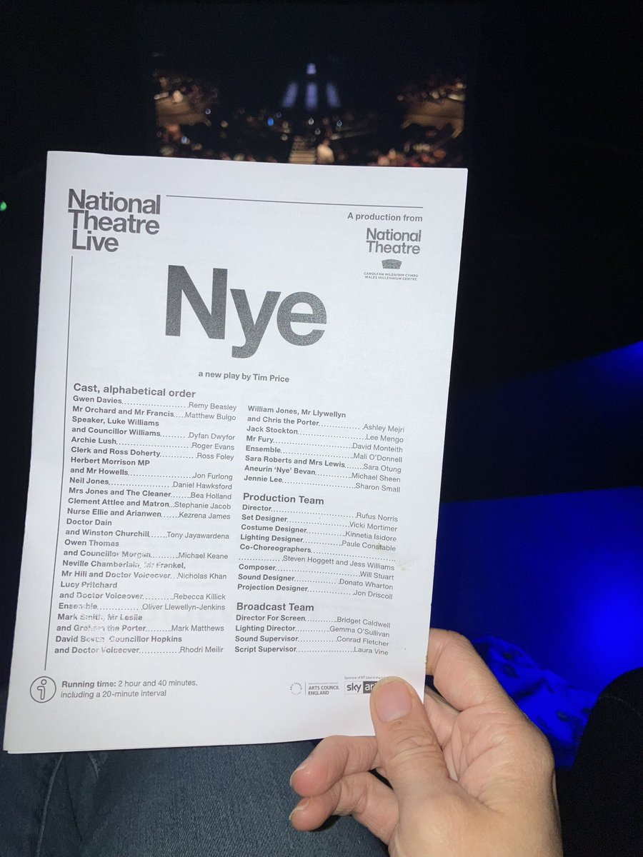 My first time seeing @NTLive at the local cinema with @michaelsheen in #nye 
Amazing storytelling, superb acting. Reminding me why I go to work everyday and continue to strive for every individual l work with. Powerful stuff!! #NHS #NyeBevan