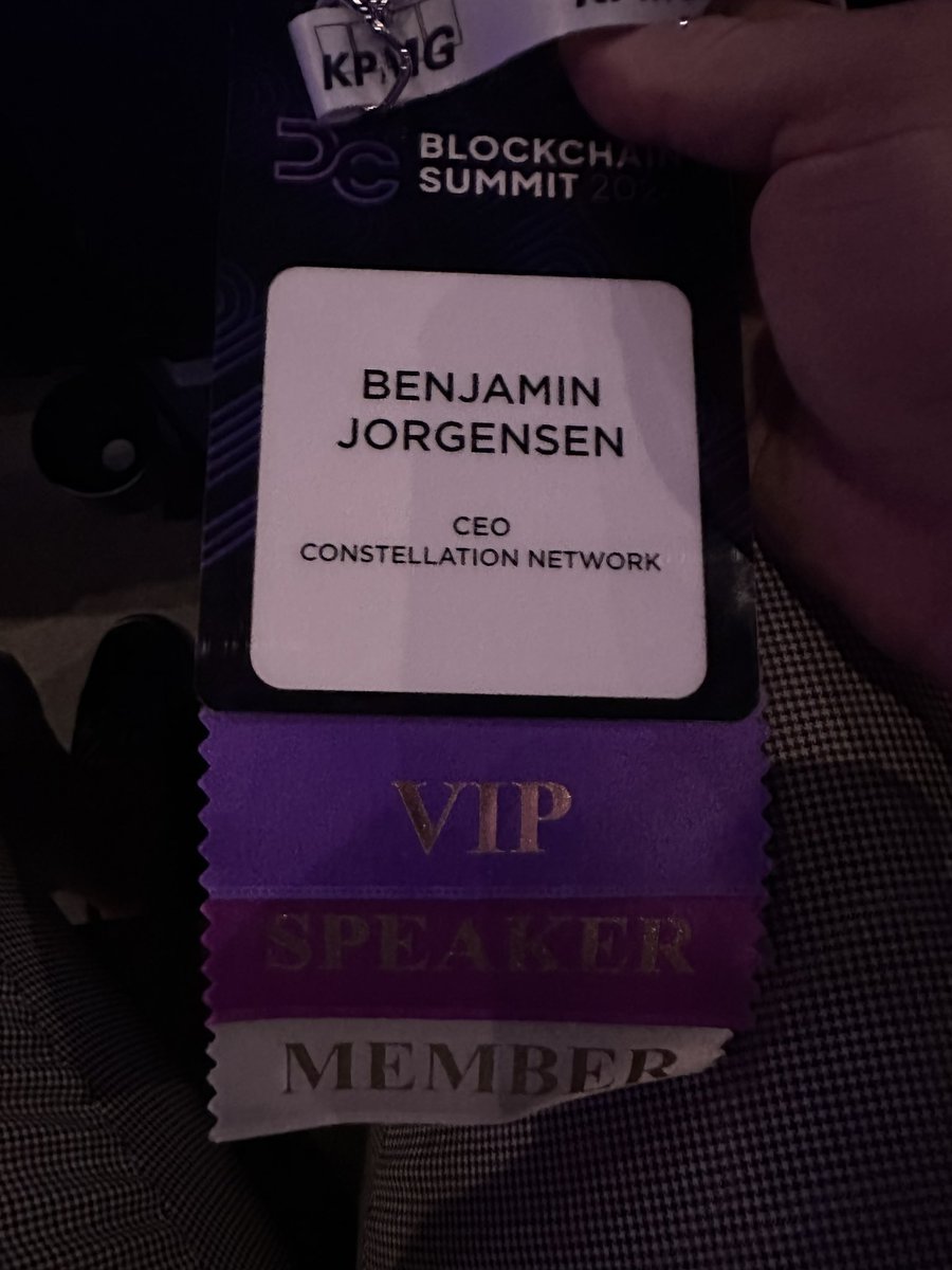 30 minutes till I am on stage at #dcblockchainsummit and looking forward to sharing the stage with some senators and congressmen. Already a bunch of good conversations. @Conste11ation