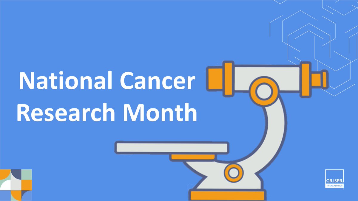 @CRISPRTX recognizes #NationalCancerResearchMonth, an awareness campaign initiated and supported by the @AACR. This initiative aims to acknowledge the importance of innovative research to aid those who are impacted by cancer. Learn more: bit.ly/4aqqyma #NCRM24
