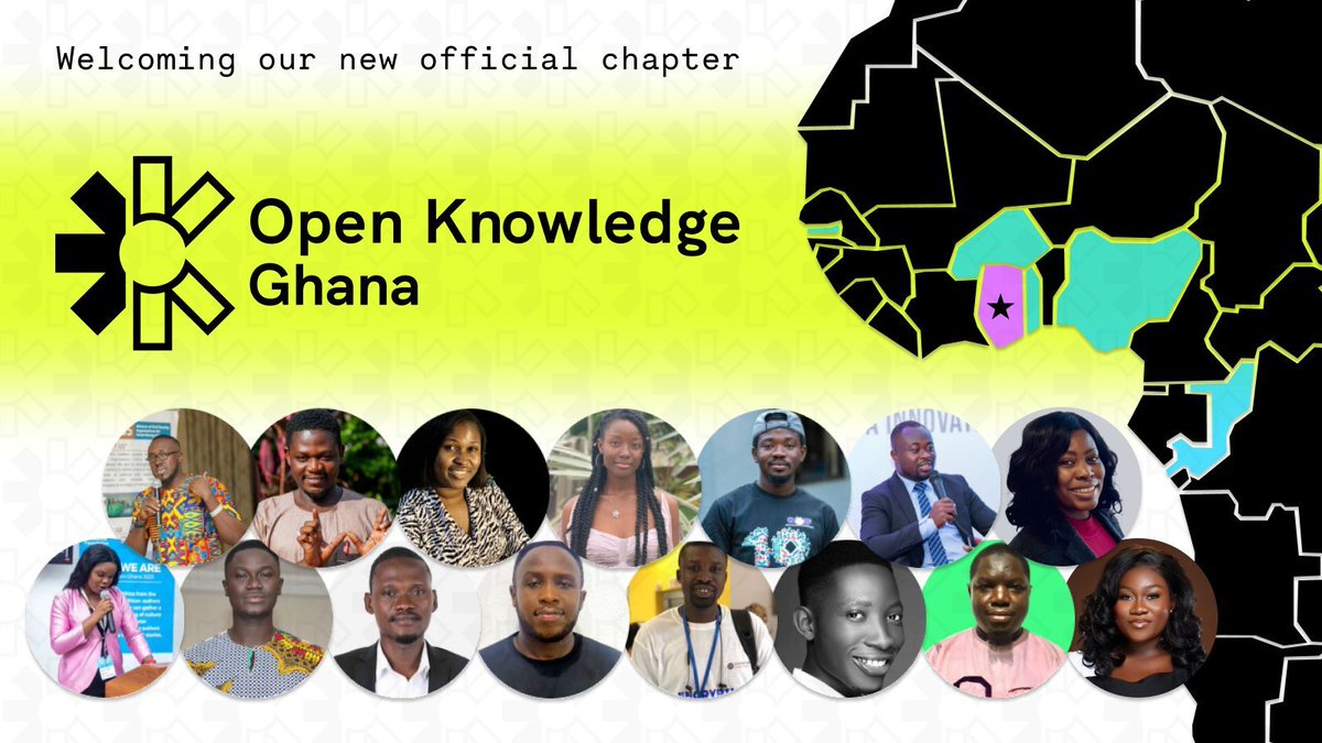 🎉 Join us in welcoming @OpenKnowledgeGH to the group of countries with official @OKFN chapters. The #OpenKnowledgeNetwork is growing fast, as are the various collaborations to advance #openness as a design principle. More: 🇬🇭 okfn.org/en/ghana/ 🌐 okfn.org/en/network/