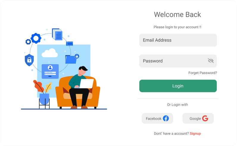 vishweshjha's tweet photo. #figma #login. Tried my hand in Figma for the first time #ui #ux #design #cleanlayout https://t.co/TrcQanwvr3