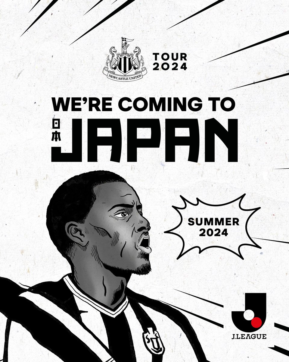 🎌 Konnichiwa Newcastle ! Après un Tour en Australie prochainement, les Magpies iront également au Japon pour y créer un nouveau marché cet été !

💰 L'été dernier, un Tour au Japon avait rapporté près de 𝟐𝟎𝐌€ au PSG !

📸 #NUFC | #BrandActivation