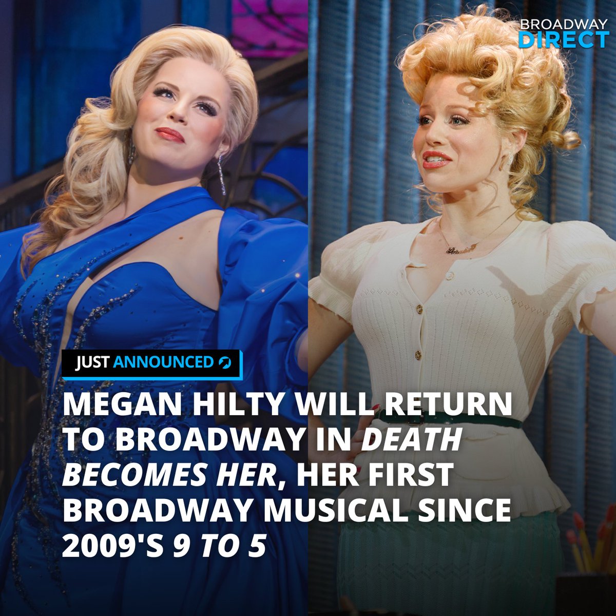 Breaking News: Megan Hilty is back in a Broadway musical! @DeathBecomesBwy broadwaydirect.com/death-becomes-…