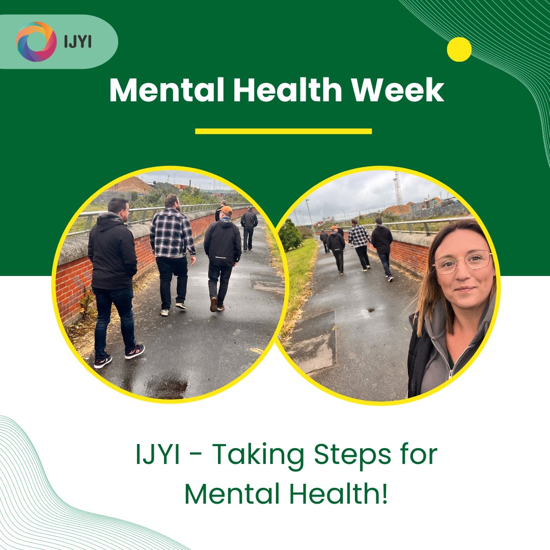 🌟 IJYI - Taking Steps for Mental Health 🌟

Today, we took a refreshing team walk as part of our Mental Health Week activities. Sometimes it's the simple things, like a walk, that help boost mental well-being. 🌳🚶‍♂️🚶‍♀️

#MentalHealthWeek #TeamWellbeing #EmployeeWellness #Ipswich