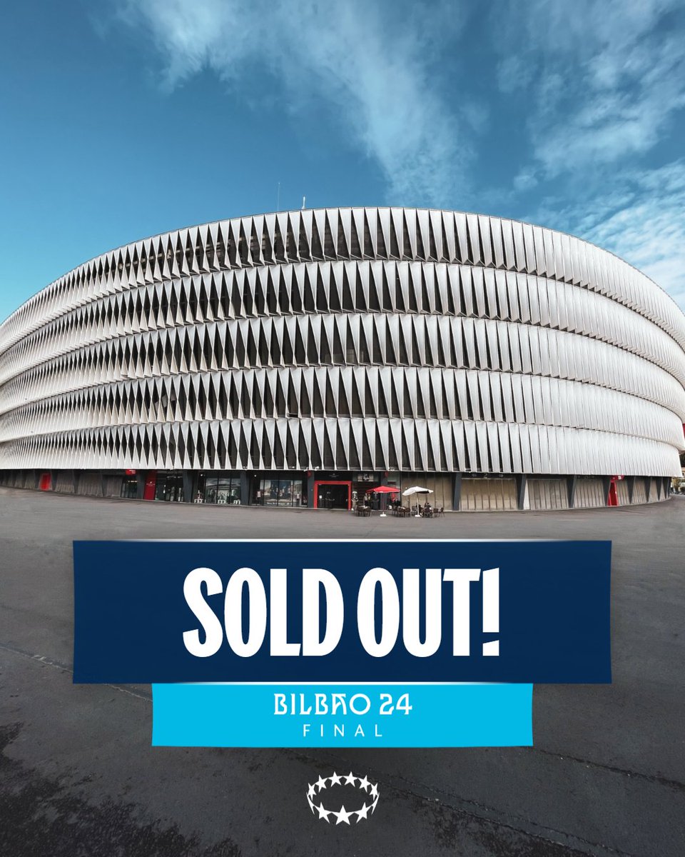 🚨 The #UWCL final between Barcelona and Lyon at San Mamés is SOLD OUT! 🚨

We are looking forward to a full house in Bilbao, when another chapter in the history of women’s football will be written 🤩

#UWCLfinal