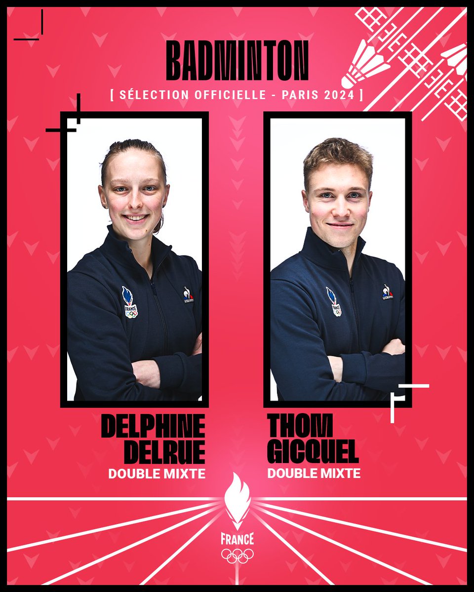 🚨 𝐒𝐞́𝐥𝐞𝐜𝐭𝐢𝐨𝐧 𝐨𝐟𝐟𝐢𝐜𝐢𝐞𝐥𝐥𝐞 𝐩𝐨𝐮𝐫 @Paris2024 🏸 7 badistes rejoignent dès à présent l'@EquipeFRA Rendez-vous du 27 juillet au 05 août 2024 à l’arena Porte de la Chapelle pour les encourager 🙌 🔗 ffbad.org/actualites/act…