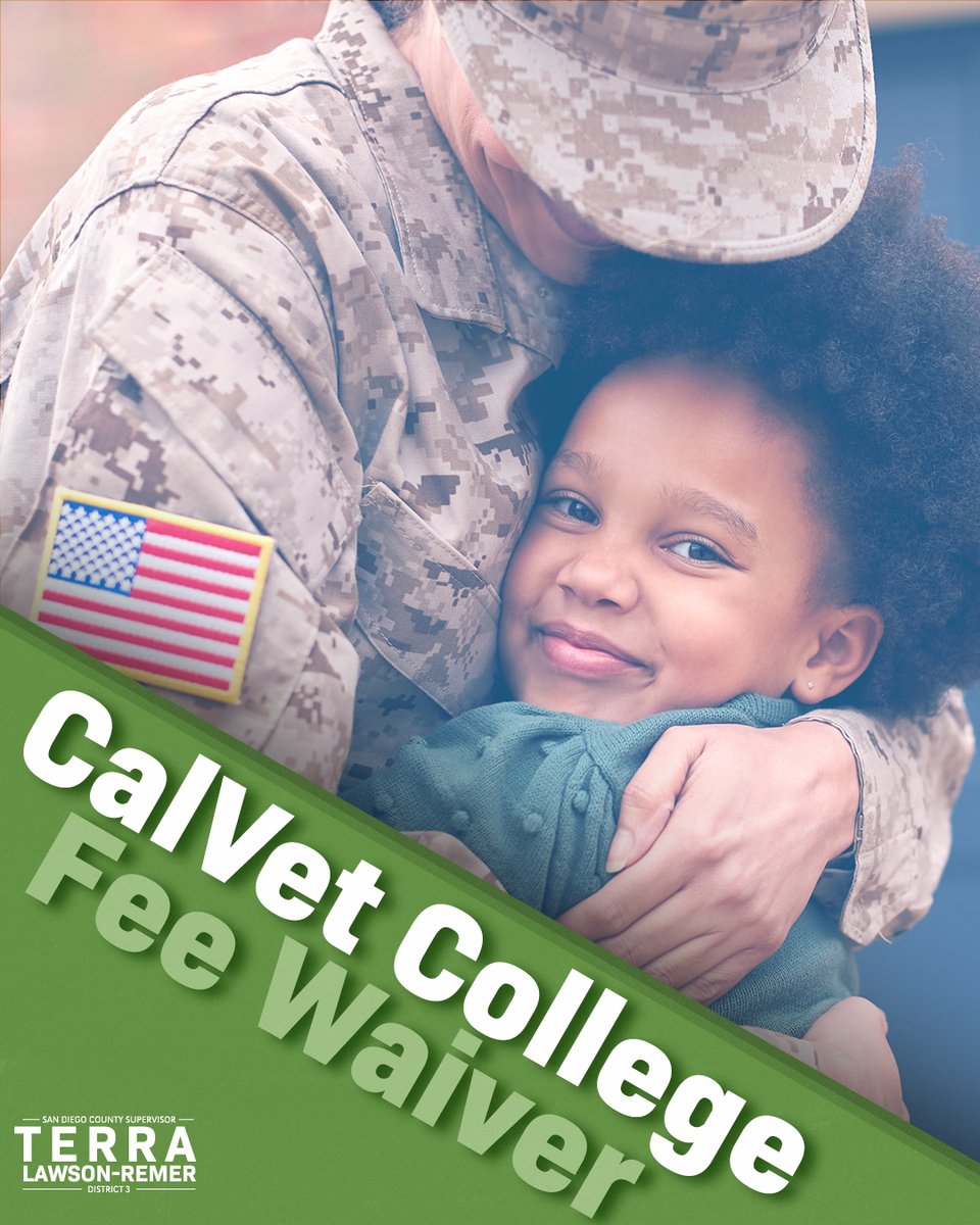🎓 Did you know? Dependents of disabled #veterans in San Diego can access FREE college through the CalVet College Fee Waiver! This program covers tuition and fees at any California community college, @calstate, or @UofCalifornia campus. Discover more: calvet.ca.gov/VetServices/Pa…
