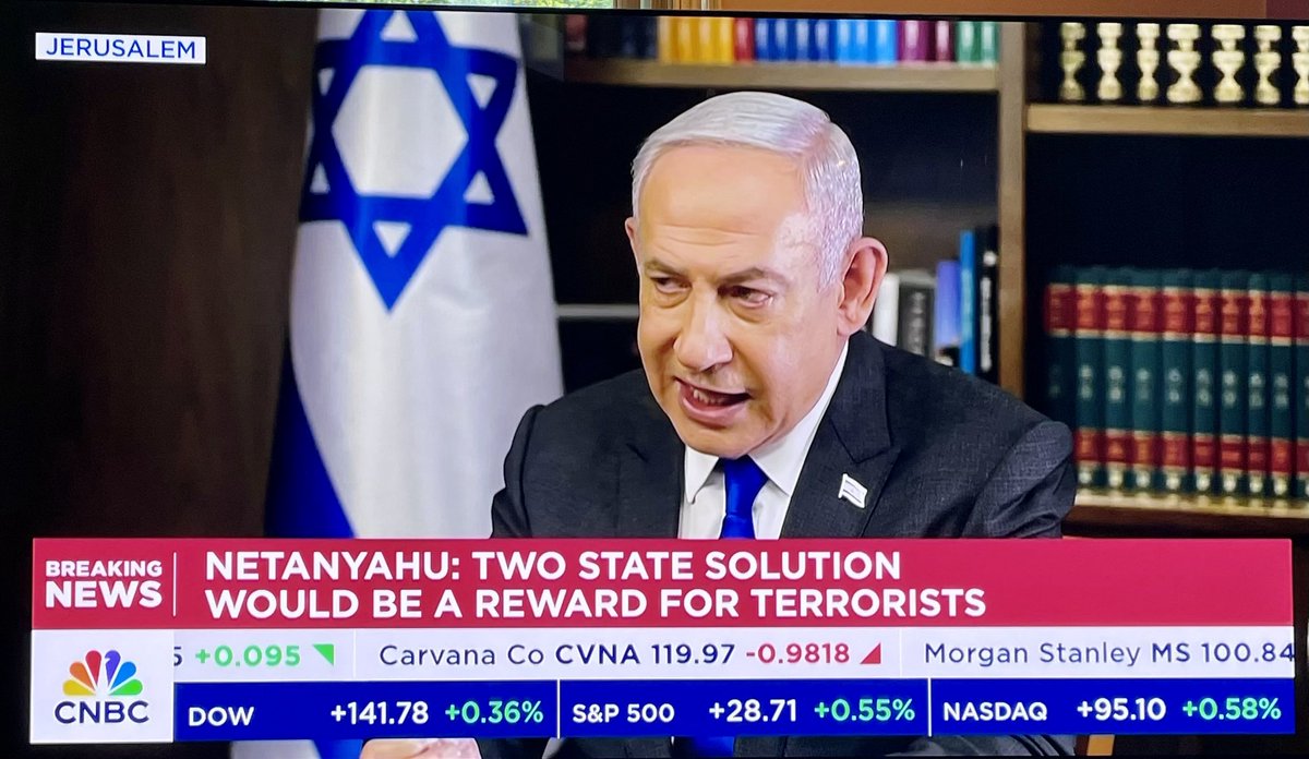 Israeli PM Netanyahu: “Two state solution would be a reward for terrorists.” There you have it.