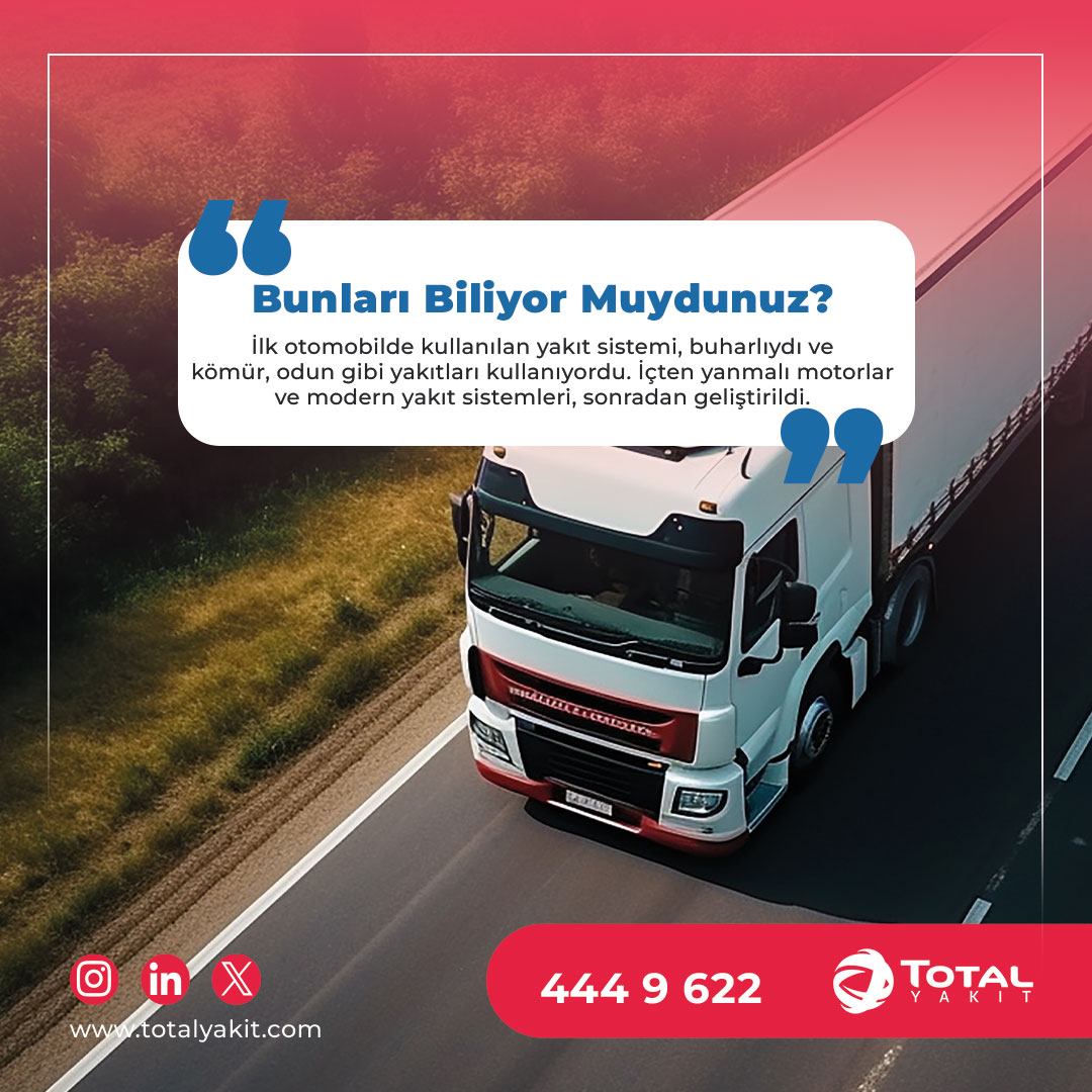 "İlk otomobiller buhar gücüyle çalışıyordu ve odun, kömür gibi yakıtları kullanıyordu. İçten yanmalı motorlar ve modern yakıt sistemleri, bu teknolojilerin evrimiyle ortaya çıktı. " 

totalyakit.com

#OtomotivTeknolojisi #YakıtSistemleri #İlginçBilgi
