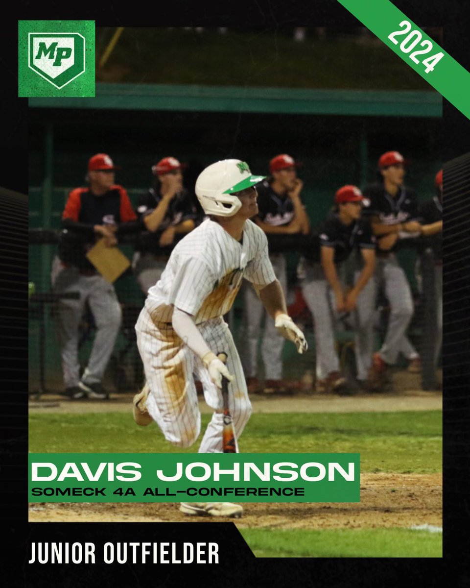 Mustangs’ hat tip to junior Davis Johnson for being named SoMeck All-Conference! 🐎🐎⚾️⚾️💪💪
