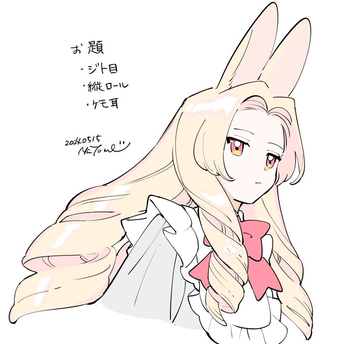 「blonde hair rabbit ears」 illustration images(Latest)