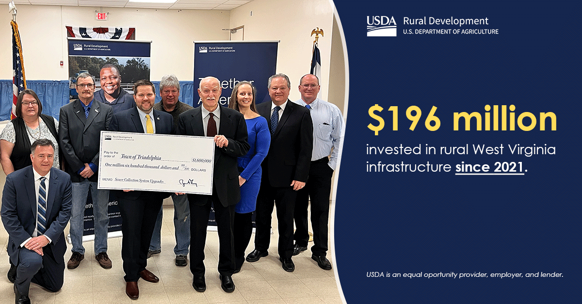 Having adequate, safe, and reliable infrastructure is the foundation for community and economic development. It makes our communities more attractive, economically viable and safe. That's why we've invested $196 million in rural WV infrastructure since 2021. #infrastructureweek