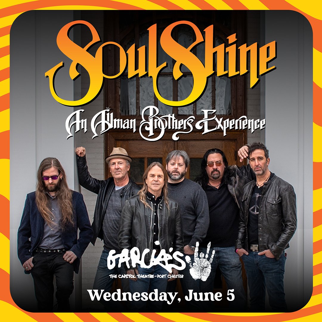 🍑 ON SALE NOW! 🍑 SoulShine: An Allman Brothers Experience jams on WED, JUN 5! Grab your tickets 🎫 now-->> brnw.ch/21wJNPr