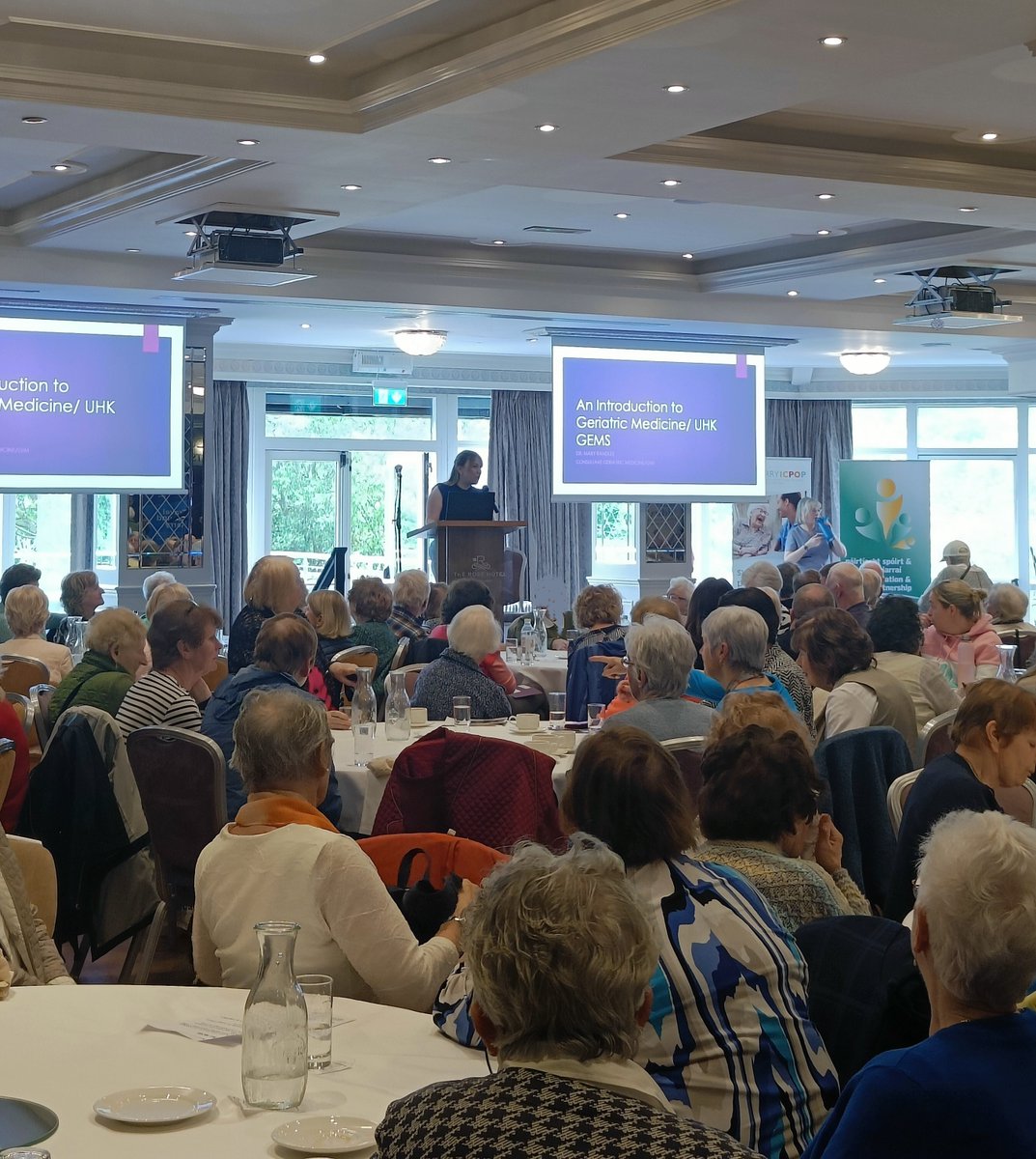 Well done to our Consultant Geriatrician Dr.@maryannrandles who presented today at The Older Persons Health Awareness Day in The Rose Hotel. It was great networking day and well done to all our community colleagues who also presented at it @hospital_kerry @KerryIcpop