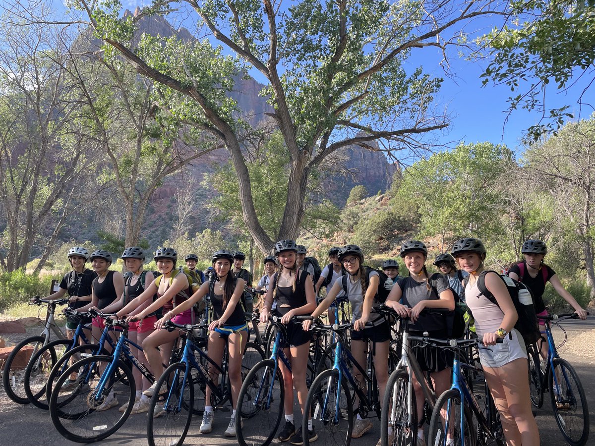 Heading out for the day's adventure.  The rest of our group is out climbing.