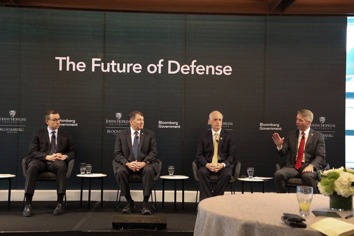 The #FY25NDAA will invest in modernizing the U.S. military, close gaps in our defense industry, and encourage innovation. It was great to discuss the future of defense at the @BGOV Newsmaker Breakfast this morning alongside Dr. Jason Rathje of @DeptofDefense, @SenatorRounds, and