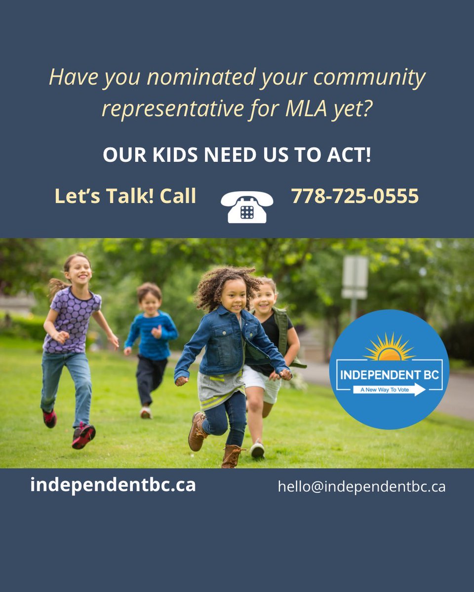 We must also fight for a new way to govern, get back to independent representation! 5 months away from the election. Let's nominate, support, and vote for Independent MLAs!
@IndBC_ca
independentbc.ca #thepartyisover