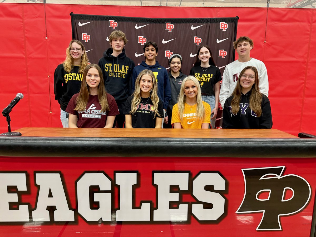 Congratulations to these 9 EP Eagles on committing to participate in their Sport or Fine Art in college! 

Names listed in thread 🧵