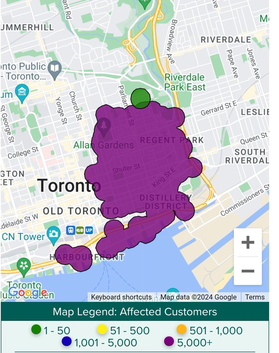 Power outage in downtown 😰 #downtownToronto #toronto #poweroutageToronto