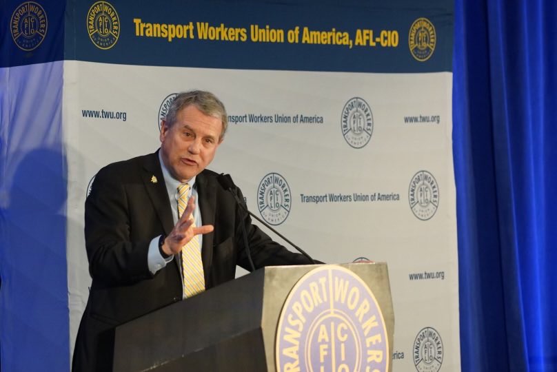 No doubt, ⁦@SenSherrodBrown⁩ is THE pro-worker U.S. Senator. Every piece of ⁦@transportworker⁩ legislation we sought he’s been on, if not taken the lead on. He is a great friend to America’s working men and women. - ⁦⁦@TwuSamuelsen⁩