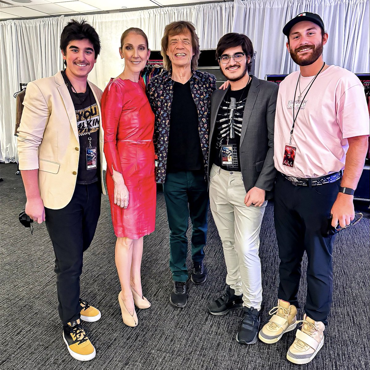 This past Saturday, I got a chance to catch the @RollingStones in concert on their #HackneyDiamonds Tour at @AllegiantStadm in Vegas. What an incredible show! A very special thanks to @MickJagger for warmly welcoming my family. You got us rocking! 
-Celine xx...