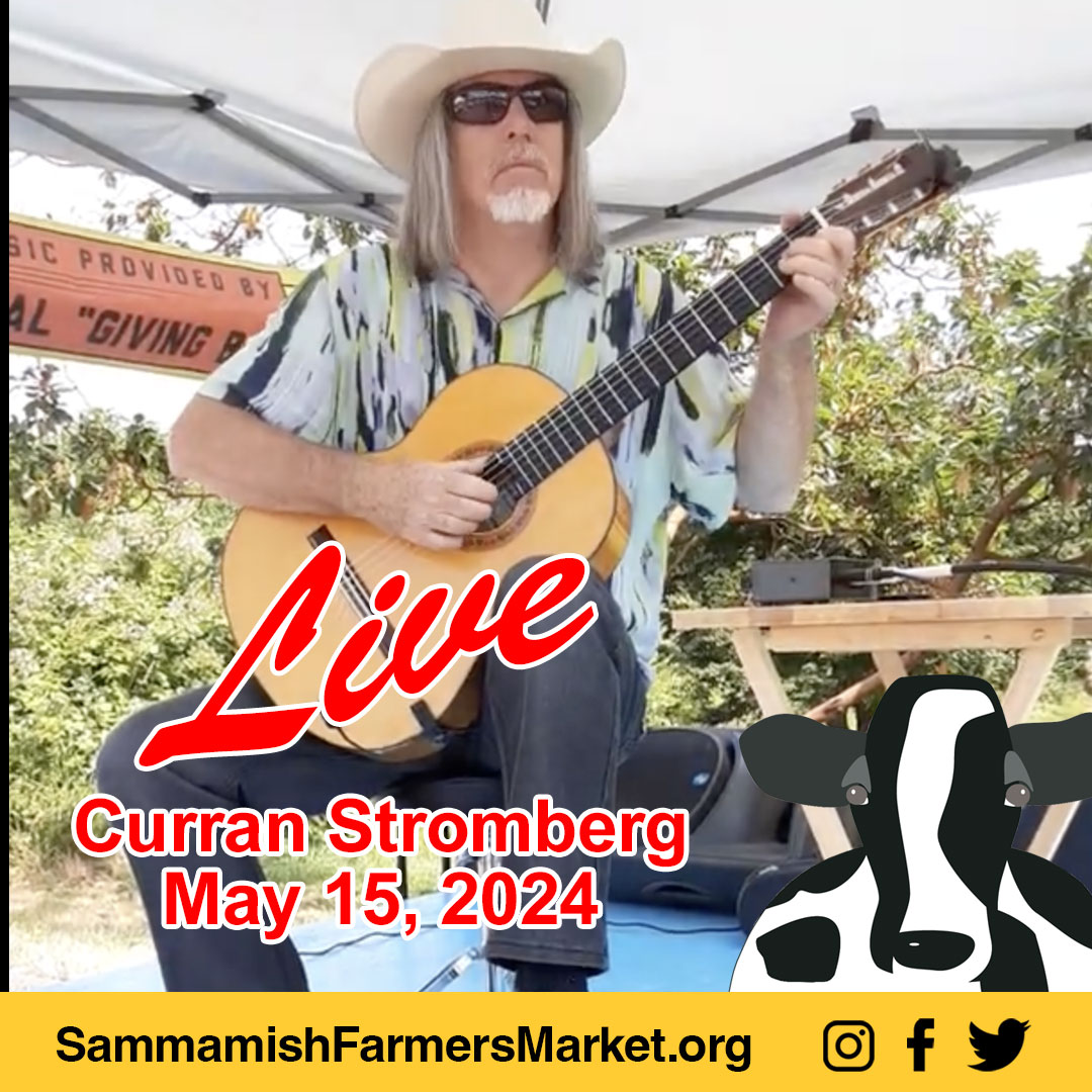 Today at the #SammamishFarmersMarket, we welcome classical flamenco guitarist Curran 'El Colonel' Stromberg. See our entertainment schedule sponsored by @MooreBrosMusic: sammamishfarmersmarket.org/go/entertainme… #SammamishLife #ElColonel #LiveMusic