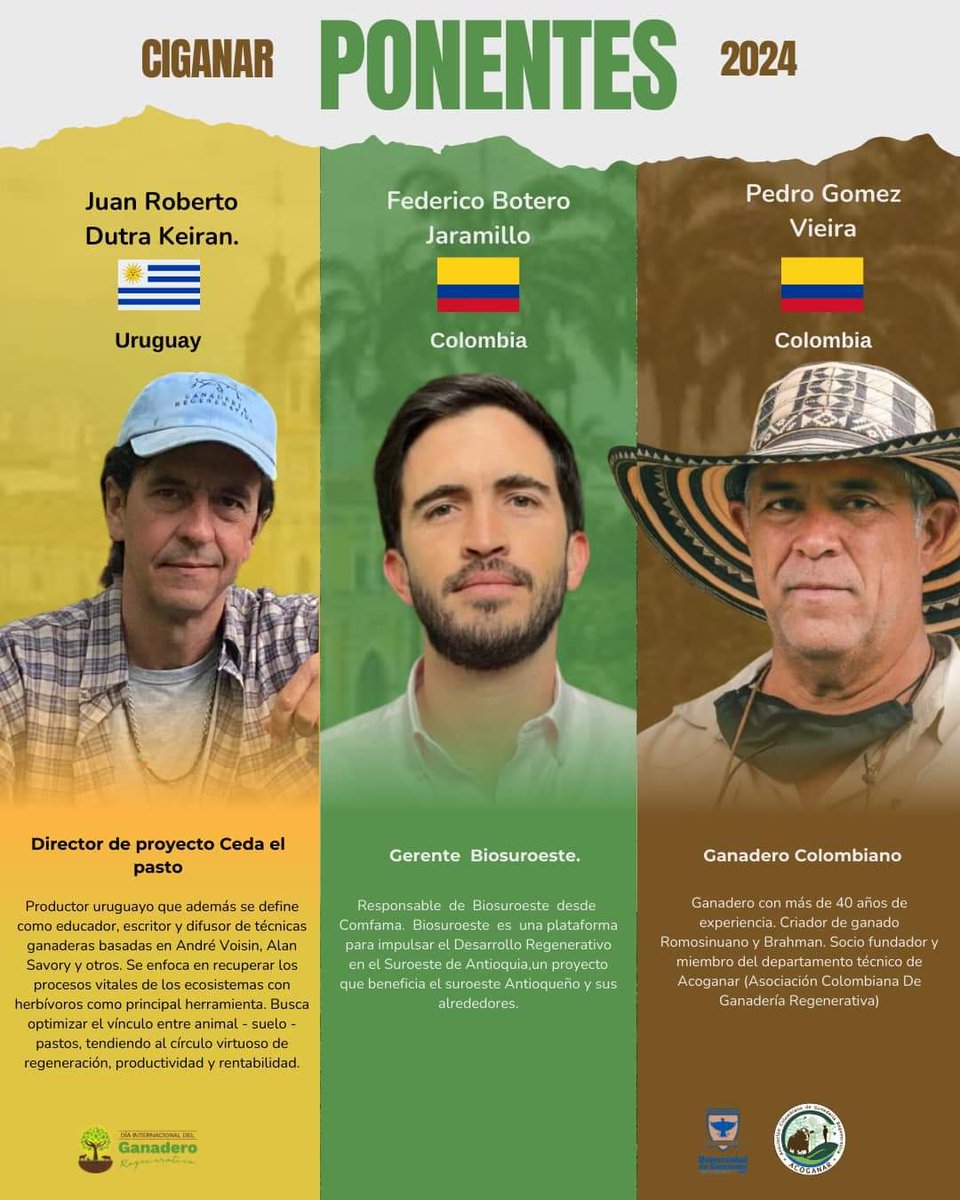 Una oportunidad imperdible: Juan Roberto Dutra nos contagiará de su forma de #regenerar, porque la #regeneración es un estilo de vida y mecanismo de productividad.  

¡Esta vez no puedes faltar!

#YoSoyAcoganar
#GananaderiaRegenerativa
#CIGANAR