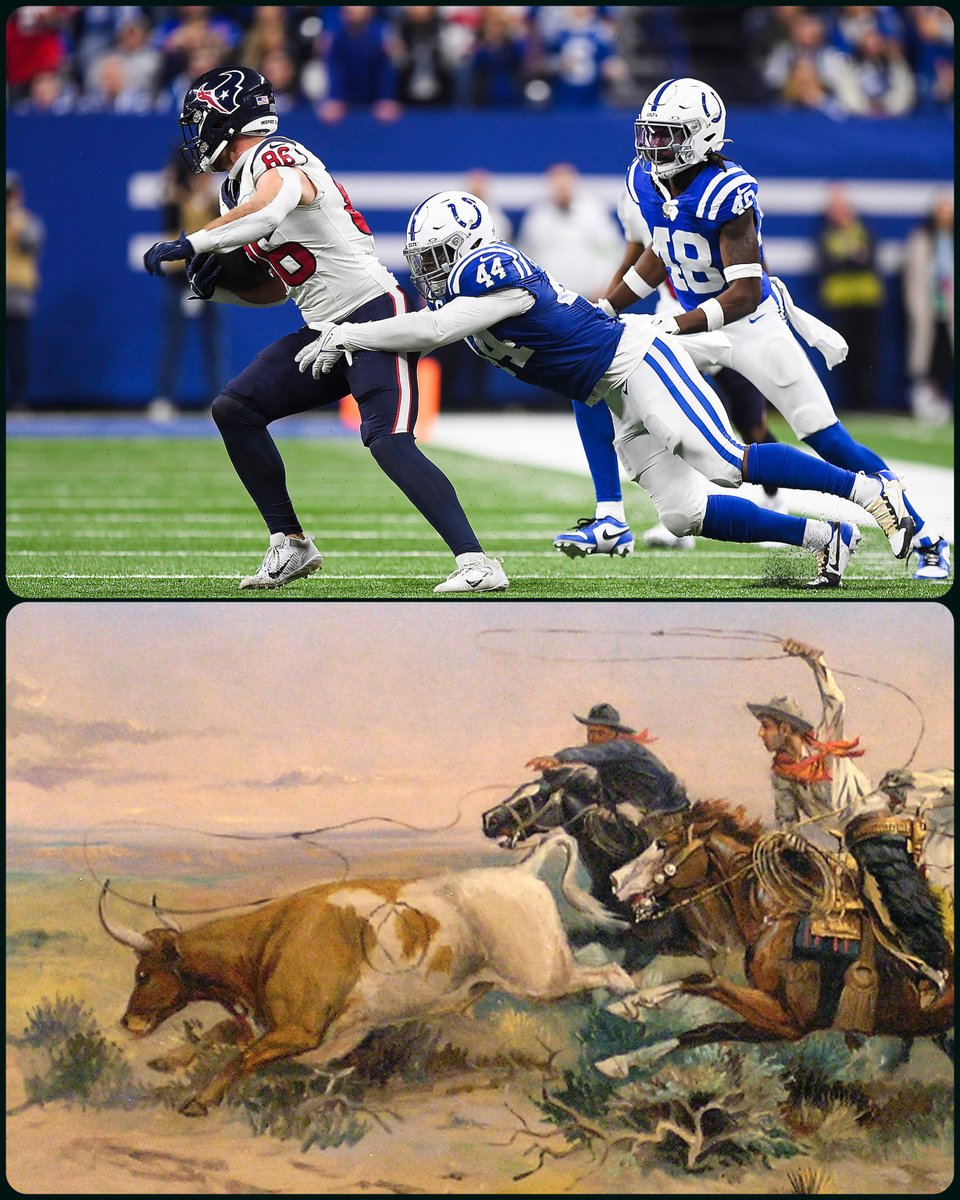 Art but make it our 2024 schedule. 🎨 (a 🧵 by @ArtButSports) -- Week 1 vs. Texans The Herd Quitter, by C.M. Russell, 1897.