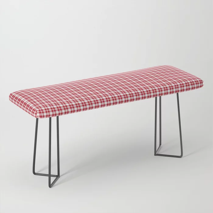 Red White Plaid Design Bench. Unique design. Artist made. Welcome to have a look. society6.com/product/red-wh…