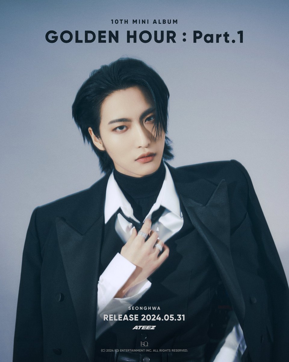 [📷] ATEEZ(에이티즈) GOLDEN HOUR : Part.1 Concept Photo 4 ⠀ #SEONGHWA #성화 ⠀ 2024. 05. 31 1PM RELEASE ⠀ #ATEEZ #에이티즈 #GOLDENHOUR #GOLDENHOUR_Part1 #WORK