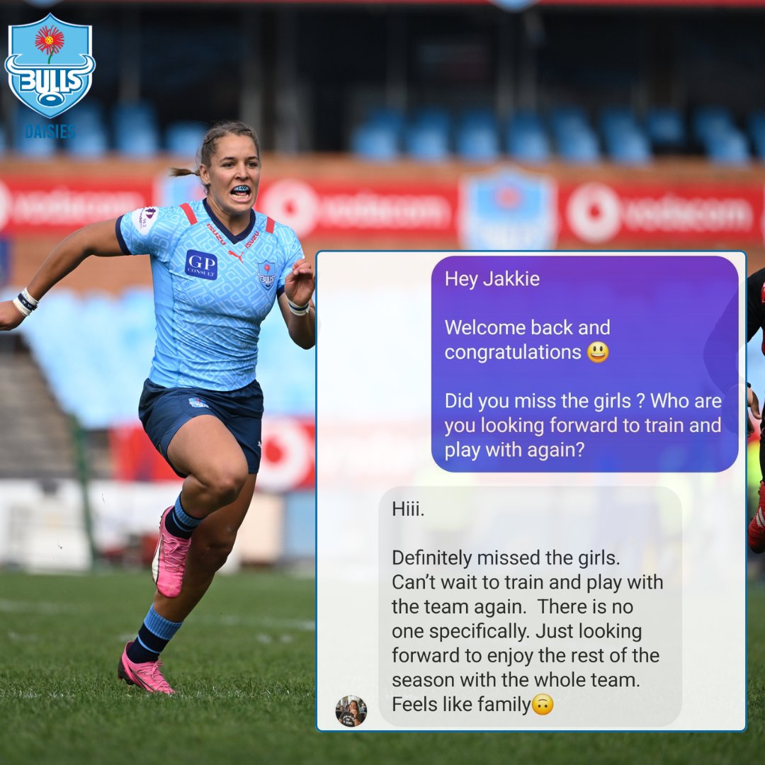 A sneak into the DMs of our #BullsDaisies players who have returned from national 🇿🇦 duty as African Champions.

#BackTheBulls | #WomensRugby