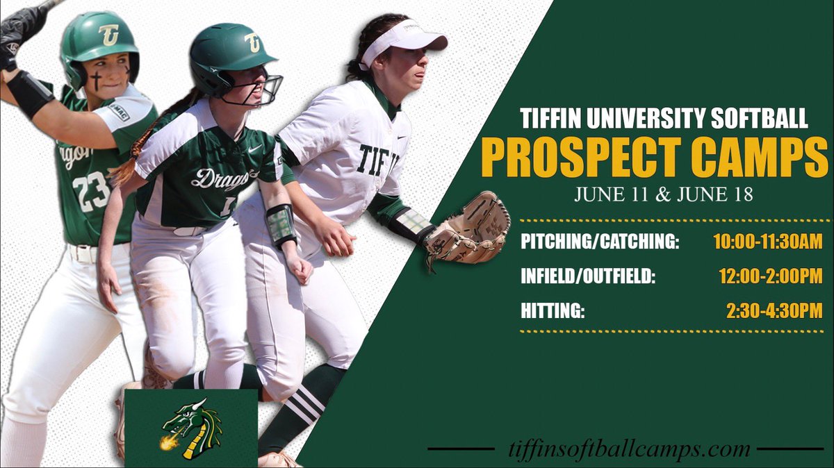 Come camping with us! Less than a month away from our first Prospect Camp. #GoGons 🐉 Tiffinsoftballcamps.com