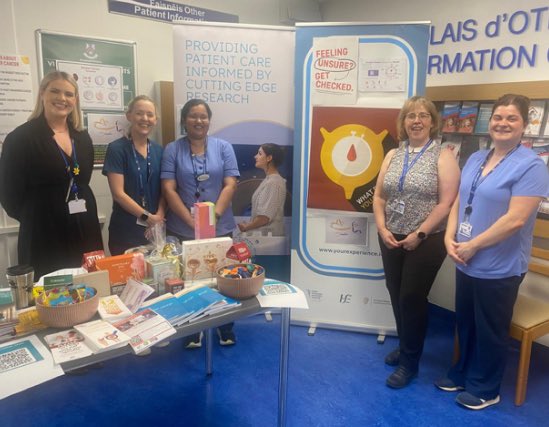 Yvonne13Ryan's tweet photo. National bladder and urology cancer awareness month. @Beaumont_Dublin staff doing their bit to educate and improve patient outcomes. @nettybutler @clairenoonan123 @connolly_sinead @CancerCentreIre @MagnetBeaumont @Mariagreene8 @CostelloeKate https://t.co/FxVwf7lU1G
