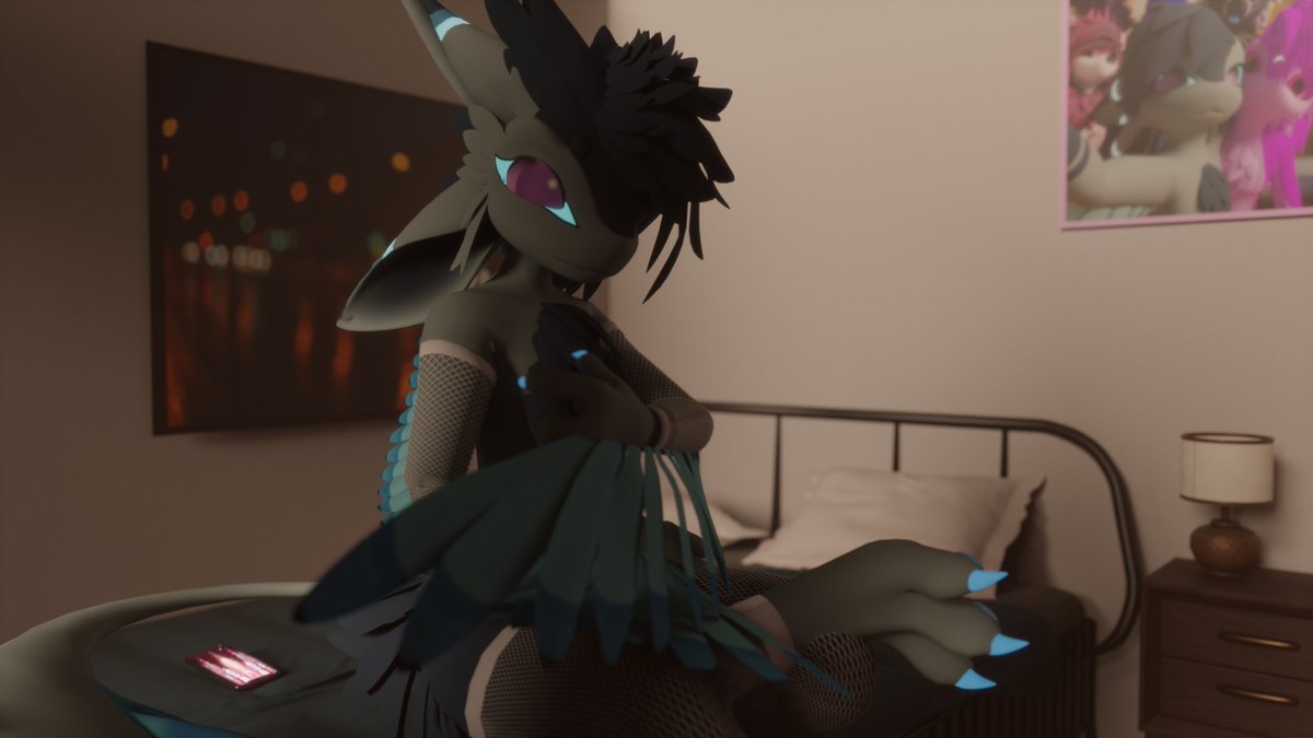 Stole a couple of Fishnets and thought they were cute
#Avali #Blenderrender #furry #Blender3D