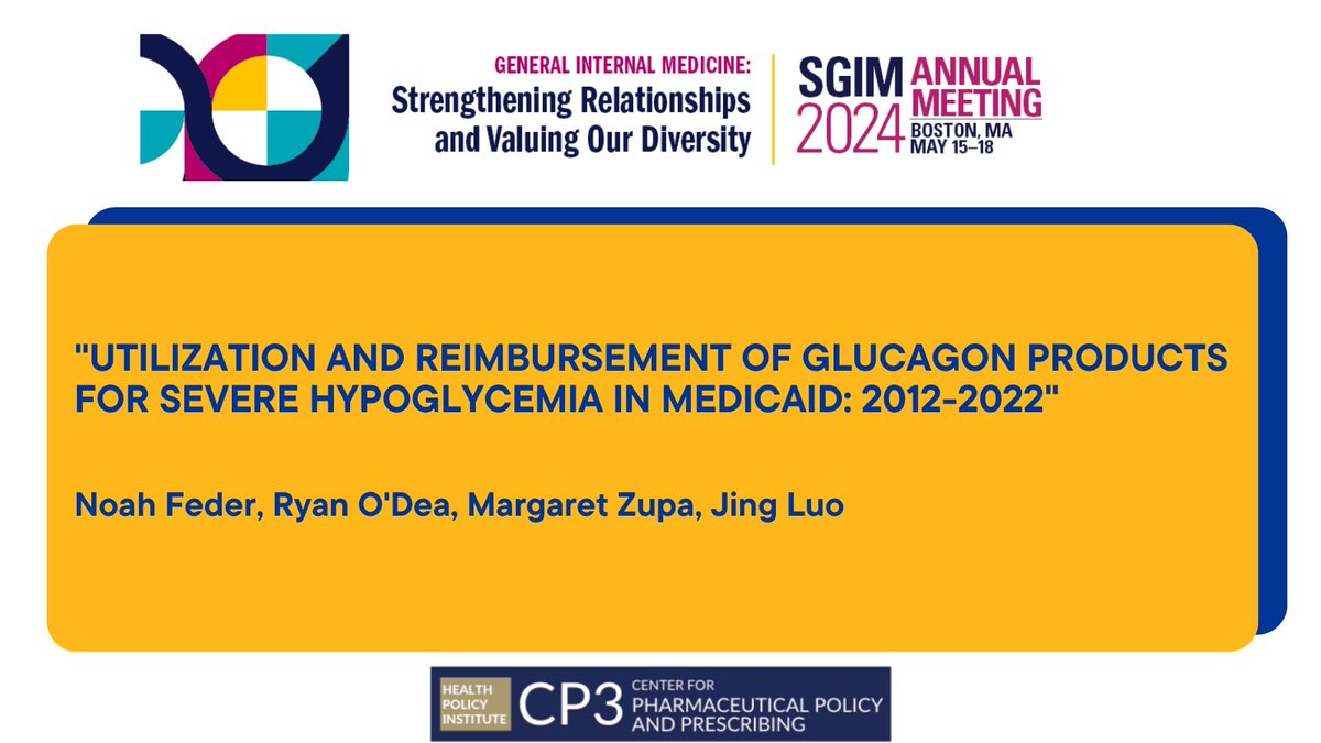 So many CP3 folks heading to Boston for #SGIM24! If you'll be there, too, check out this poster with work from @MFZupa, & CP3's Dr. Jing Luo & Noah Feder. Noah is a 1st year @PittDeptofMed student working on several projects with our faculty.