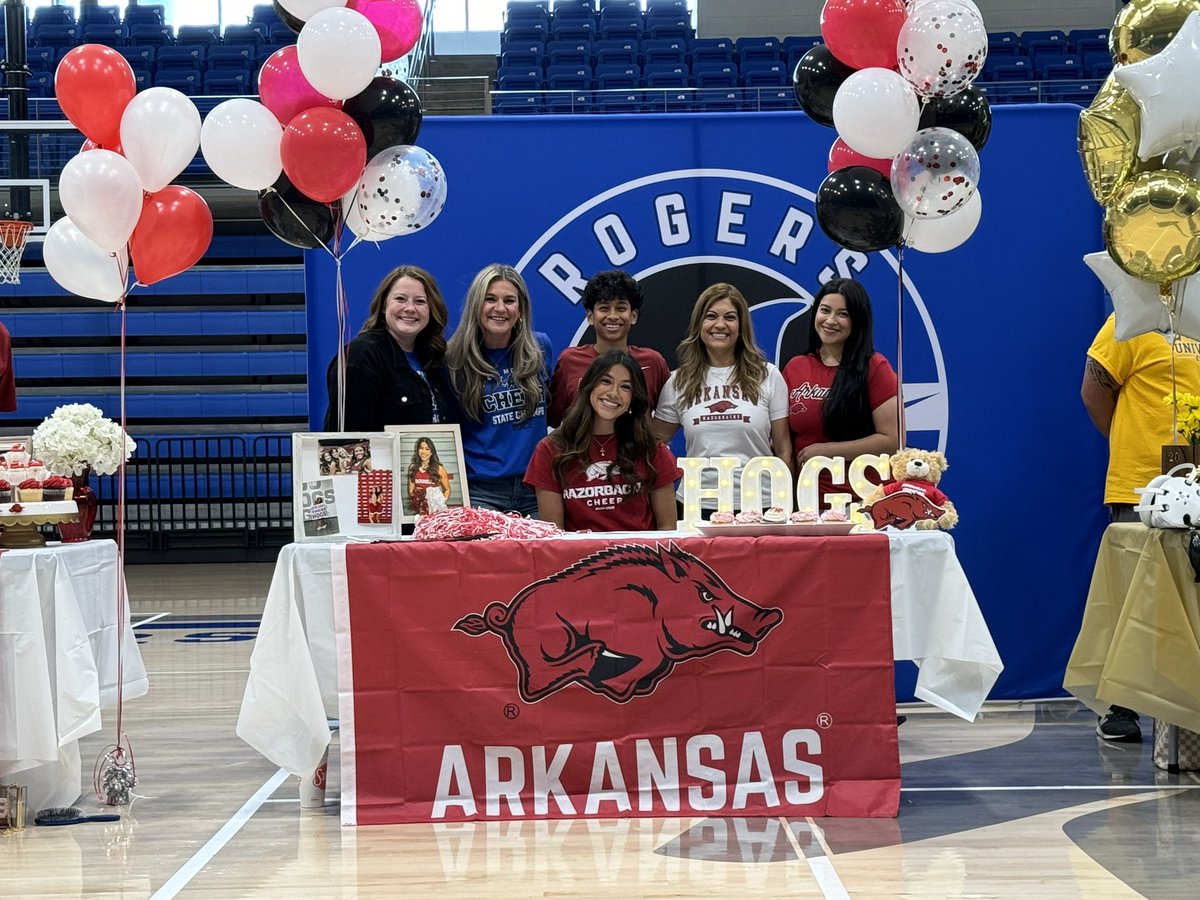 Congratulations to Carolyn Rabelo on signing with University of Arkansas Cheer. <a href="/PaulADrps/">RPS-Athletics</a> <a href="/RHSMounties/">Rogers Mounties</a> <a href="/mountiecheer/">mountiecheer</a>
