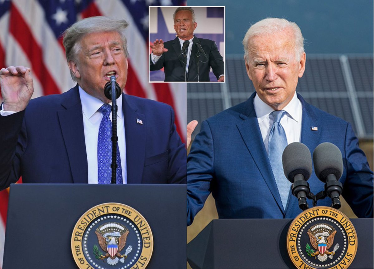 ChristianM_74's tweet photo. BREAKING: President Joe Biden breaks away from decades of tradition, ditching the Commission on Presidential Debates.

While Biden has agreed to debate Donald Trump, he’s set forth his own set of terms rather than having the bipartisan debate commission, which has sponsored the presidential debates since 1988, do so.

Biden’s terms are as follows:
- The debates will be scheduled for June and September
- Candidates' microphones will be shut off when their time is up
- There will be no live audience
- Only he and Trump debate, excluding Robert Kennedy Jr.

Biden's campaign stated in a letter, "The debates should be one-on-one, allowing voters to compare the only two candidates with any statistical chance of prevailing in the Electoral College - and not squandering debate time on candidates with no prospect of becoming president."

This is in spite of the fact that RFK Jr. was likely to qualify for the presidential debates per the debate commission's criteria, which is to poll 15% or higher and be on enough state ballots to have a path to victory.