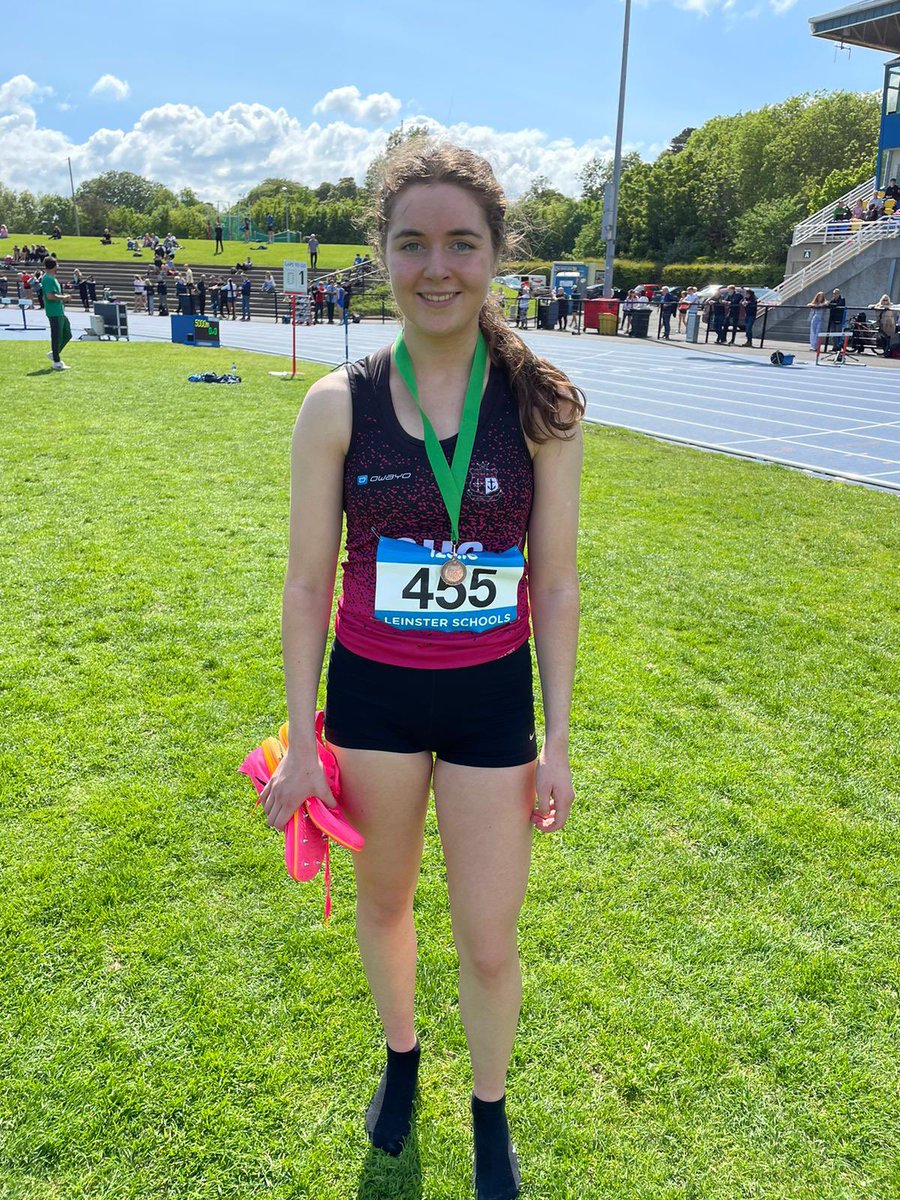 Congratulations to Andrea, who came 3rd in the senior girls 1500m at the Leinster Schools Championship today. Andrea has secured her place in the All Irelands in Tullamore in June.
