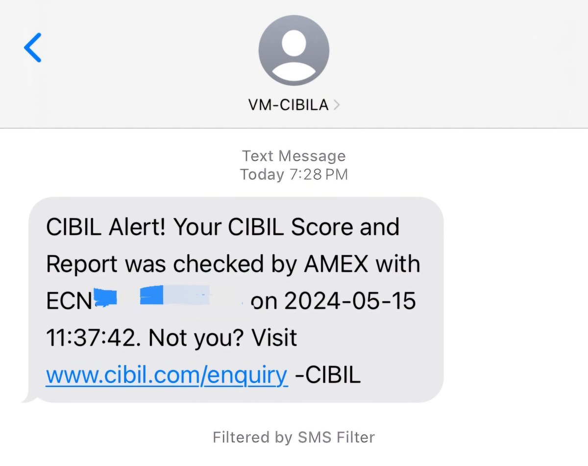 CIBIL is now sending enquiry alert SMS with the enquirer's name. This is a very good feature addition. @CIBIL_Official, please offer a report locking feature so that we can prevent false enquiries by financial institutions.